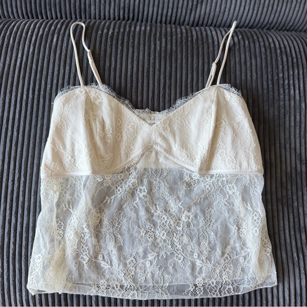 Abercrombie & Fitch Ivory Lace Camisole